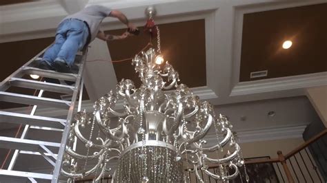 heavy duty electrical box for chandelier|high ceiling chandelier install.